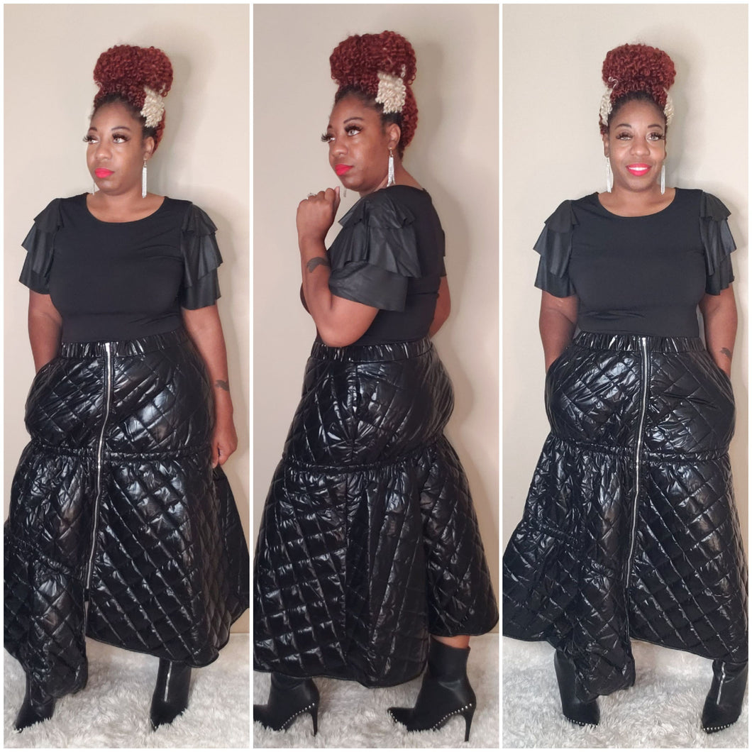 Vegan Leather Skirt/Dress