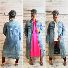 Load image into Gallery viewer, Diamond &amp; Pearl Denim Duster (PLUS &amp; REG)
