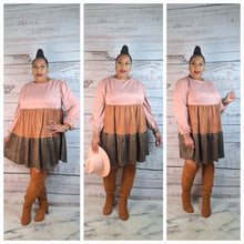 Load image into Gallery viewer, Blushing Suede Tiered Dress
