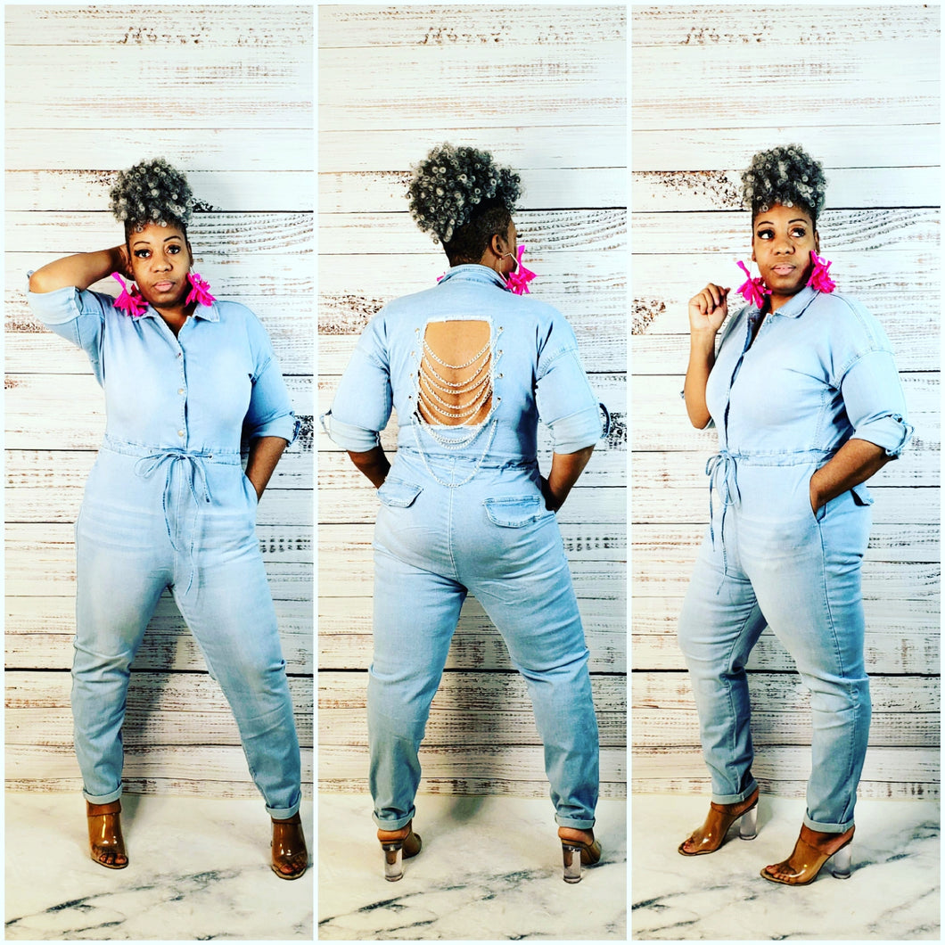 Whew Chyyy Denim Jumpsuit